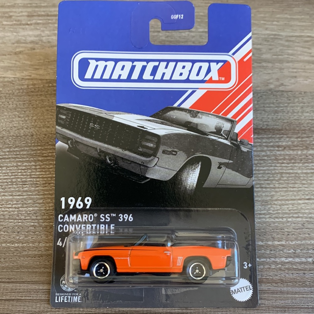1969 Camaro SS 396 Matchbox Orange Convertible Car American Series Chevy 2024 🆕